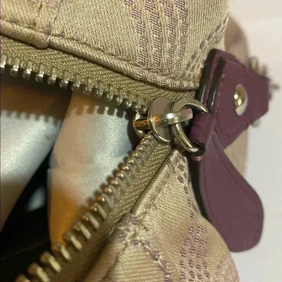 Coach CC signature print nylon leather satchel handbag - Picture 11 of 11